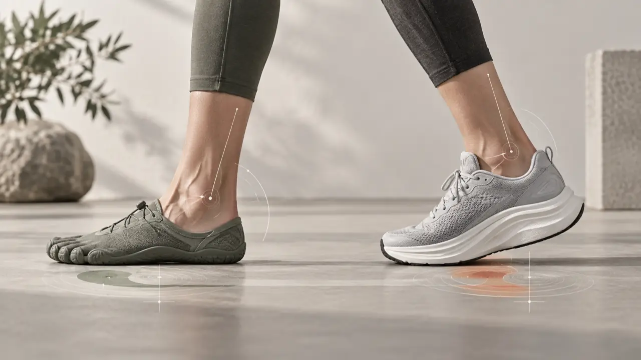 Comparaison de chaussures minimalistes et de chaussures amorties pour l'analyse du mouvement