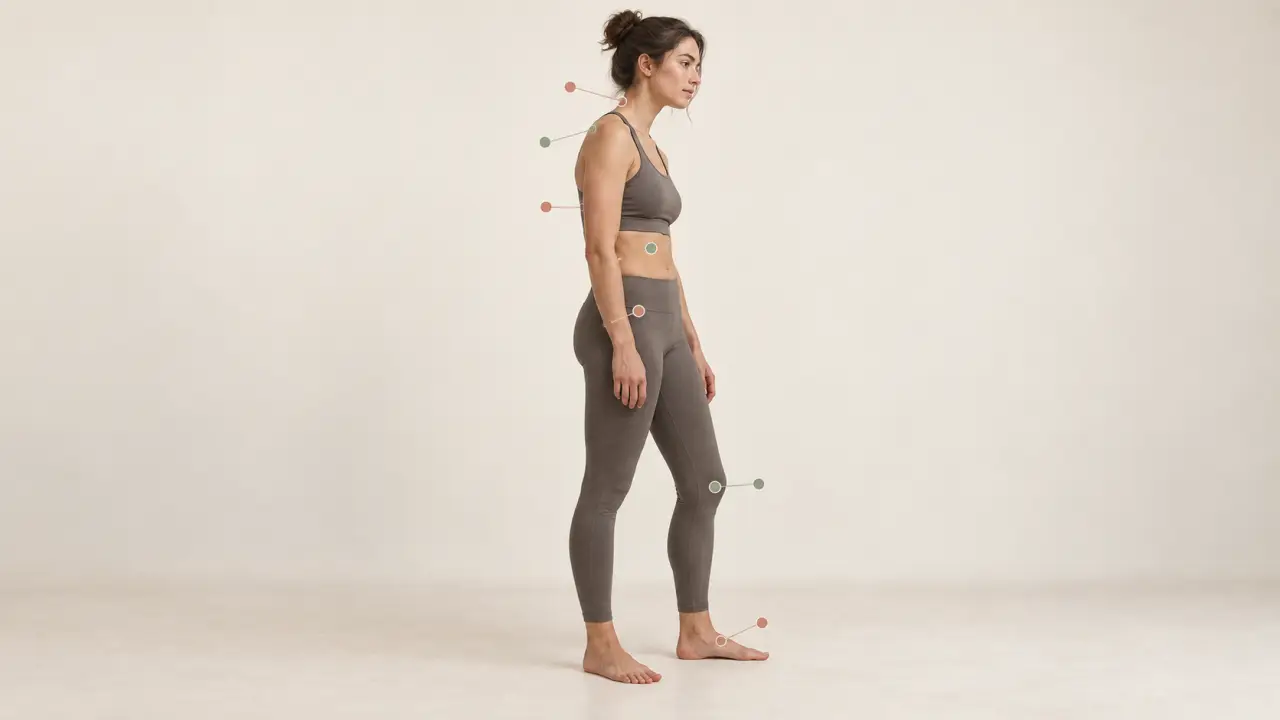 Illustration minimaliste d’une posture humaine et de ses équilibres