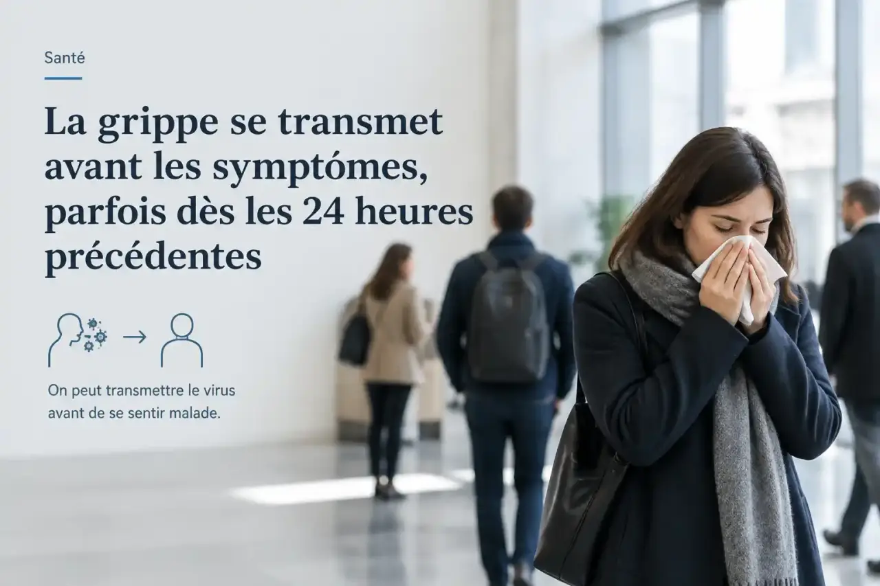 La grippe se transmet avant les symptômes, parfois dès les 24 heures précédentes